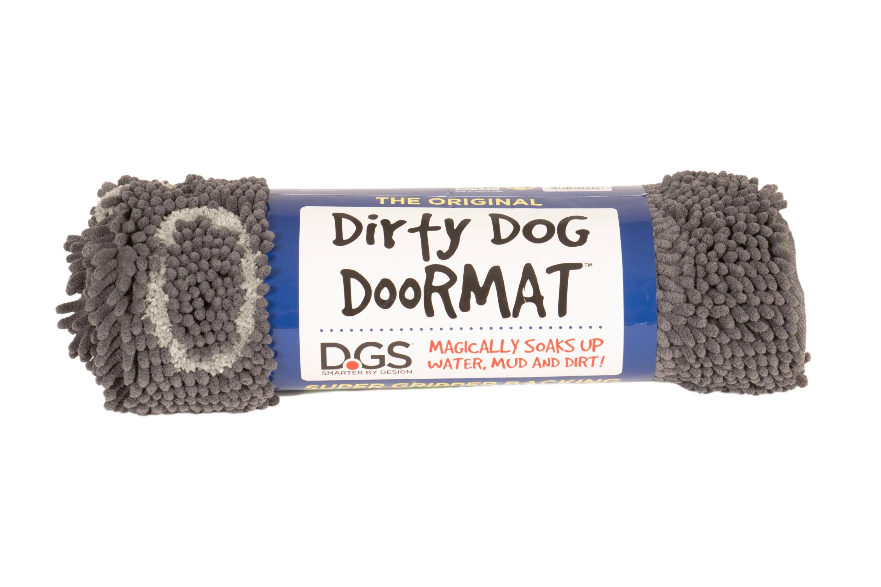 Dogs Gone Smart Dirty Dog Doormat Mist Grey 35In X 26 in, Large