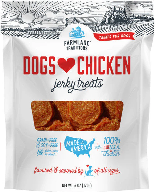 Farmland Traditions Dogs Love Chicken Jerky Treat 6 oz - Image 2