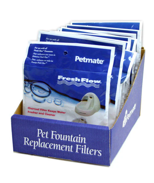 Petmate Fresh Flow Replacement Charcoal Filter Black, Grey 2 Pack - Image 2
