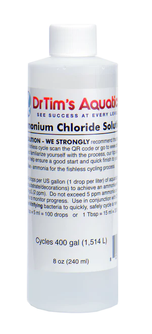 Dr. Tim's Aquatics Ammonium Chloride Solution for Fishless Cycling Fish Additive 8 oz - Image 2