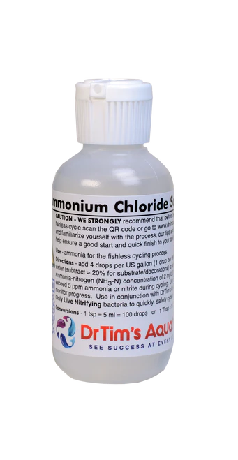 Dr. Tim's Aquatics Ammonium Chloride Solution for Fishless Cycling Fish Treatment 2 fl. oz - Image 2
