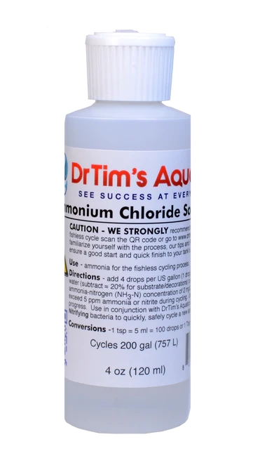 Dr. Tim's Aquatics Ammonium Chloride Solution for Fishless Cycling Fish Treatment 4 fl. oz - Image 2