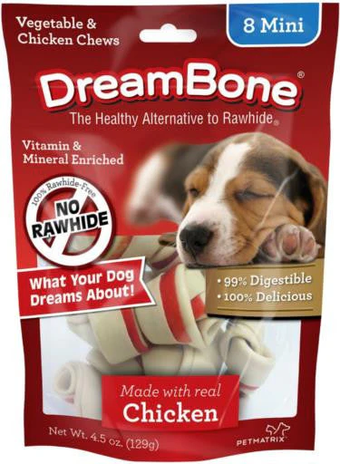 Dreambone Chicken Dog Chew Mini 8pck {L-b}923091