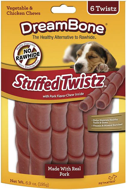 Dreambone Stuffed Pork Twist 6ct {L+1}923090 - Image 2