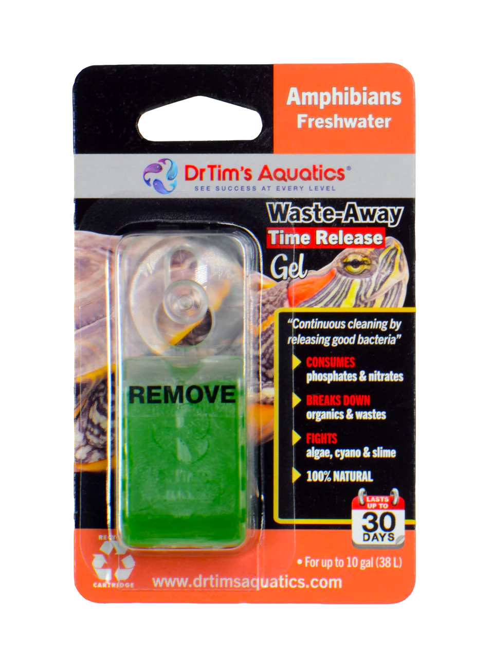 Dr. Tim's Aquatics Waste-Away Time Release Gel for Turtles/Amphibians 10 Gallon Single