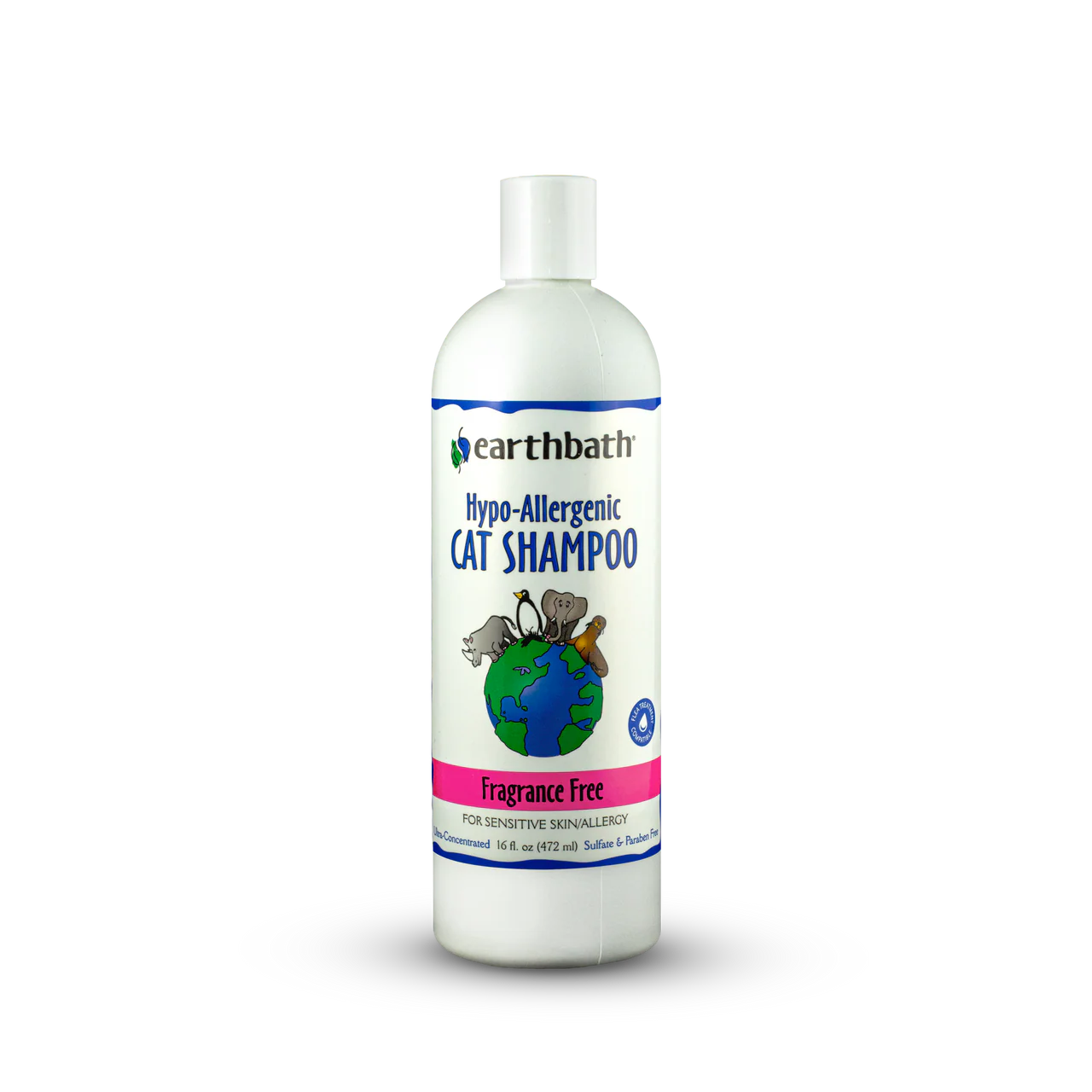 Earthbath Hypoallergenic Cat Shampoo, Fragrance Free 16oz