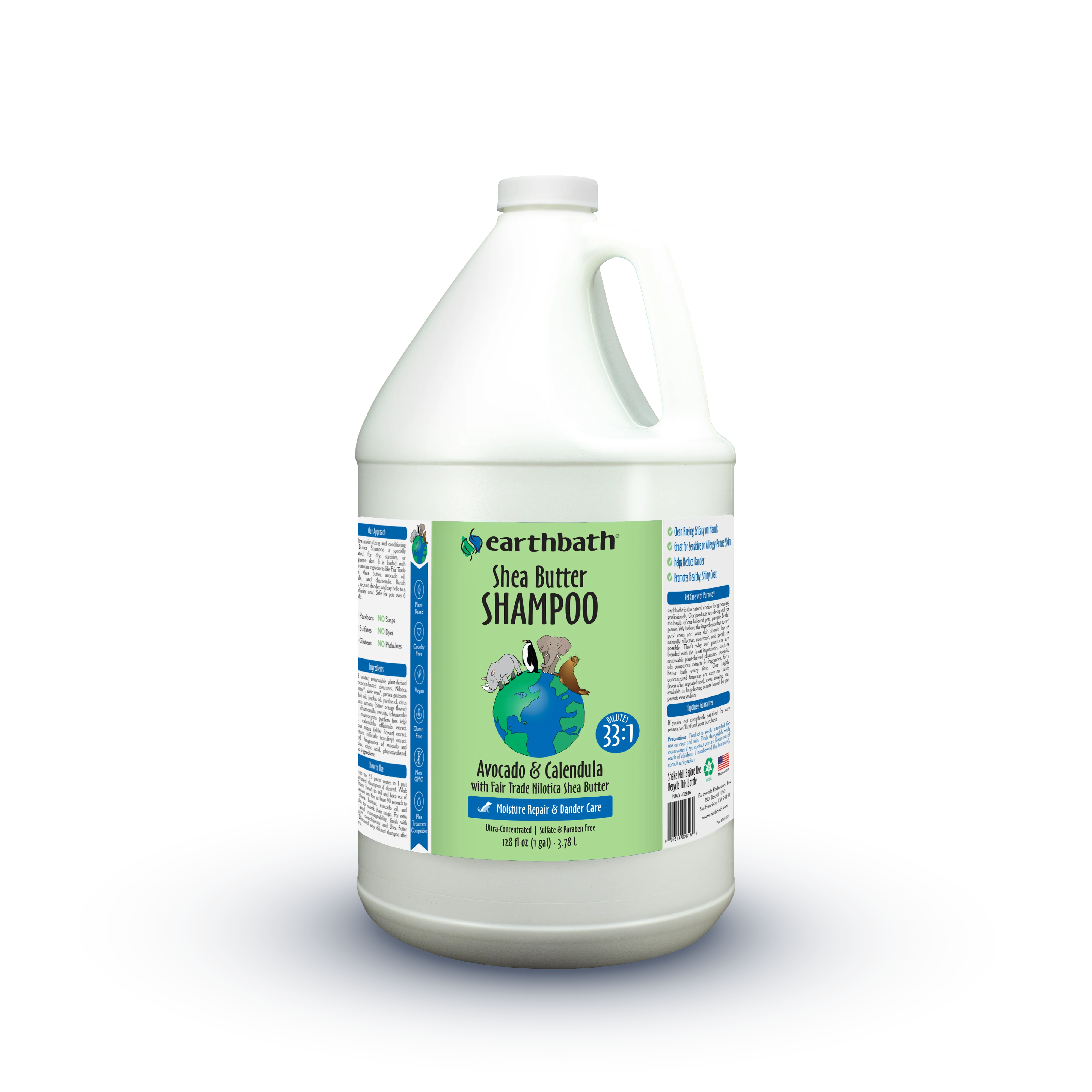 Earthbath Shea Butter Pet Shampoo Avocado and Calendula 1 gal