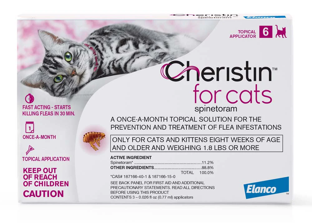Elanco Cheristin Topical Flea Treatment & Prevention for Cats 6 ct