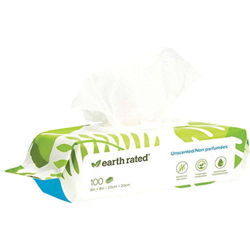 Earth Rated Dog Grooming Wipes Unscented 100 Count - Image 2