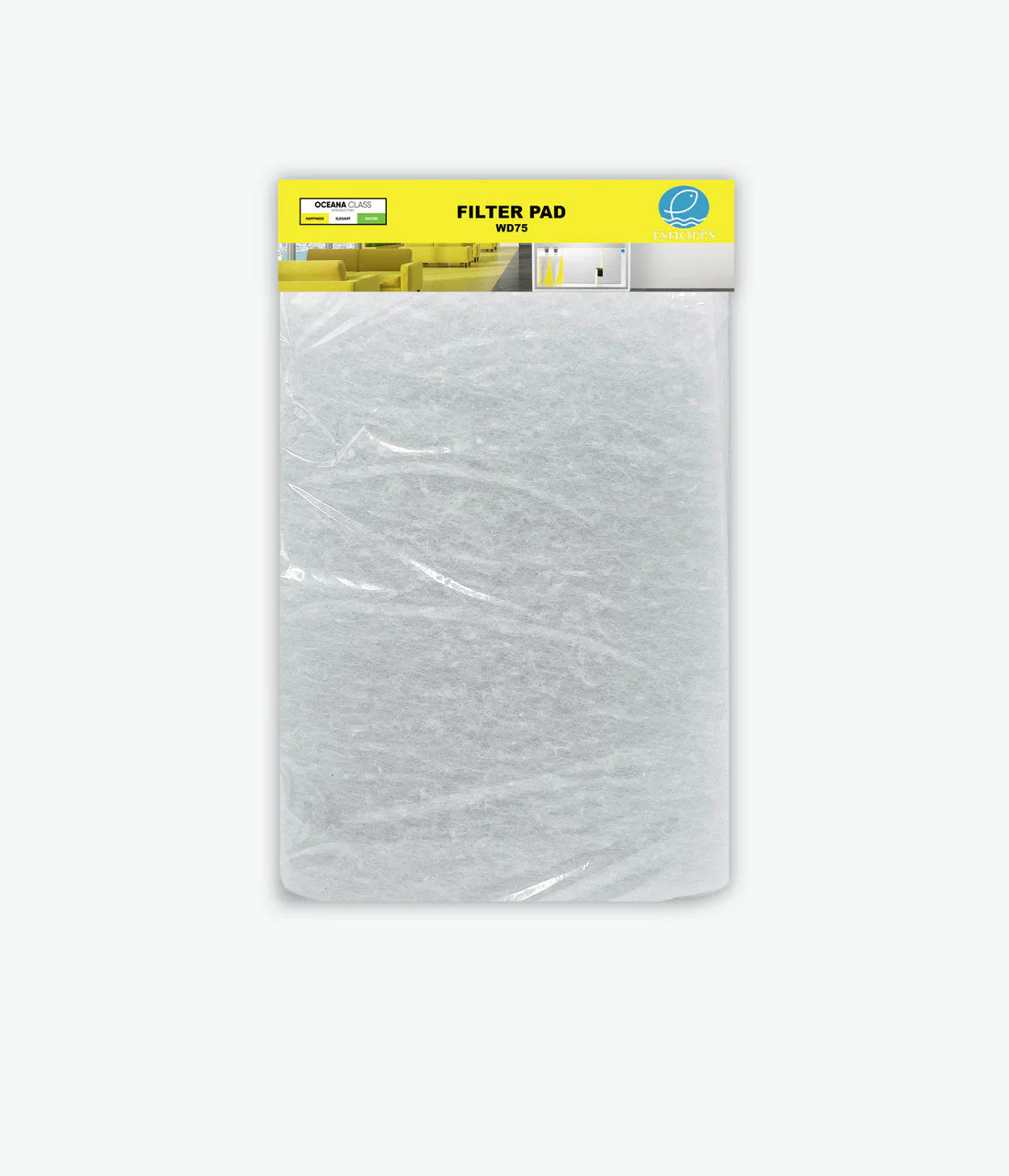 Eshopps Replacement Filter Pad for WD Series Filters WD75 White 6 Pack
