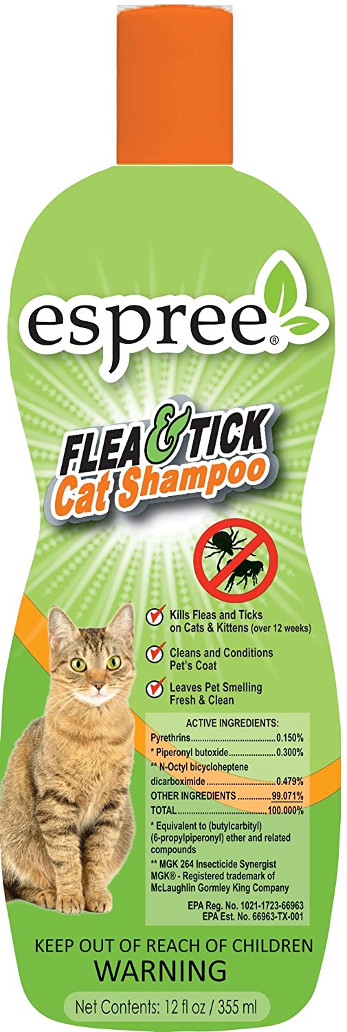 Espree Flea & Tick Cat Shampoo 12oz 12 oz