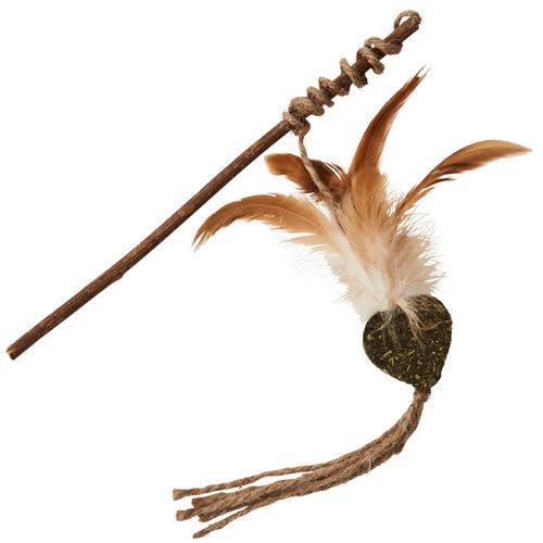 Spot Silver Vine Teaser Wand Cat Toy Assorted Tan/Brown 10in - Image 2