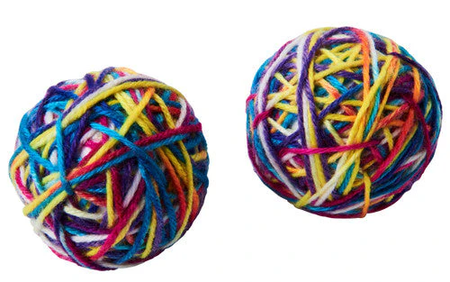 Spot Sew Much Fun Yarn Ball Cat Toy Multi 2.5in 2pk - Image 2