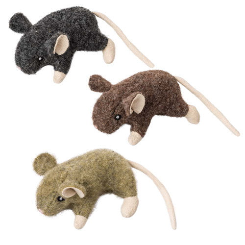 Spot Wool Mouse Willie Cat Toy with Catnip Assorted 3.5 in - Image 2