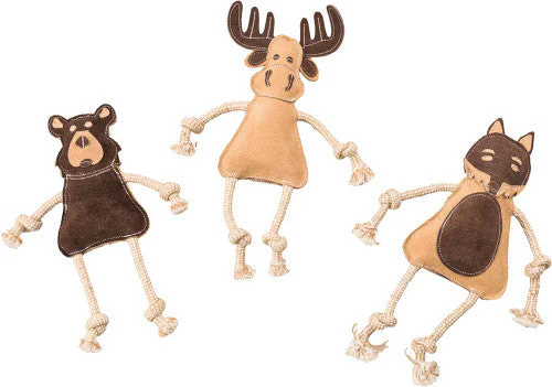Dura-Fused Leather Forest Dog Toy Assorted Brown, Tan 14 in - Image 2