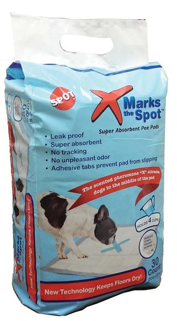 Spot X Marks The Spot Puppy Training Pads White 30 Pack 22 in x 22 in - Image 2