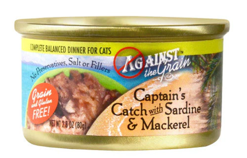Against the Grain Captain'S Catch Sardine & Mackerel Dinner Wet Cat Food 2.8oz - Image 2