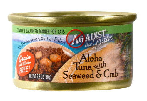 Against the Grain Aloha Tuna With Seaweed & Crab Dinner Wet Cat Food 2.8oz - Image 2