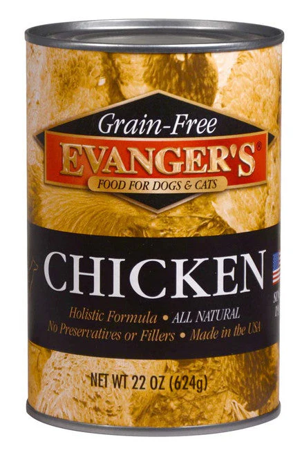 Evanger's Grain-Free Wet Dog & Cat Food Chicken 20.2oz 12pk - Image 2