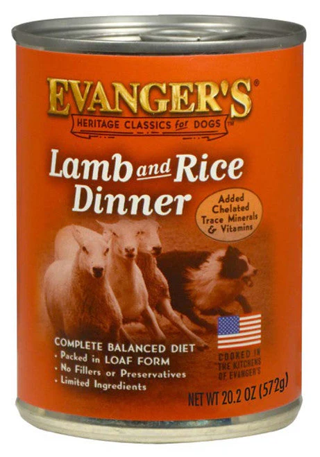 Evanger's Heritage Classic Wet Dog Food Lamb & Rice 20.2oz 12pk - Image 2