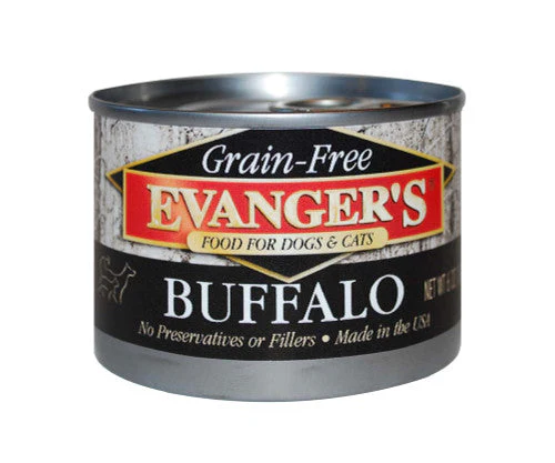 Evanger's Grain-Free Wet Dog & Cat Food Buffalo 6oz 24pk - Image 2