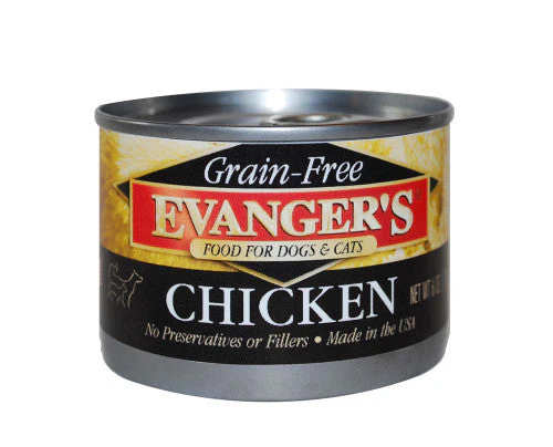 Evanger's Grain-Free Wet Dog & Cat Food Chicken 6oz 24pk - Image 2