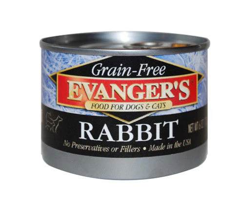 Evanger's Grain-Free Wet Dog & Cat Food Rabbit 6oz 24pk - Image 2