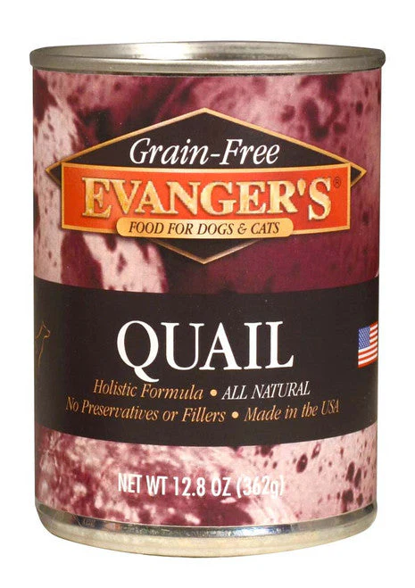 Evanger's Grain-Free Wet Dog & Cat Food Quail 12.8oz 12pk - Image 2