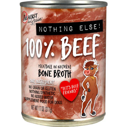 Against the Grain Nothing Else 100% One Ingredient Adult Wet Dog Food Beef 11oz - Image 2