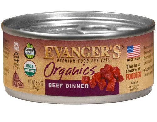 Evanger's Organics Wet Cat Food Beef 5.5oz - Image 2