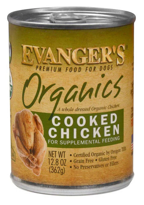 Evanger's Organics Wet Dog Food Cooked Chicken 12.8oz 12pk - Image 2