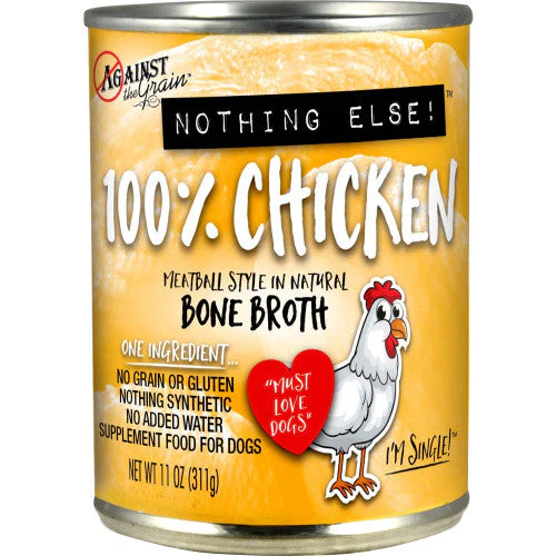 Against the Grain Nothing Else 100% One Ingredient Adult Wet Dog Food Chicken 11oz  {L+1} - Image 2