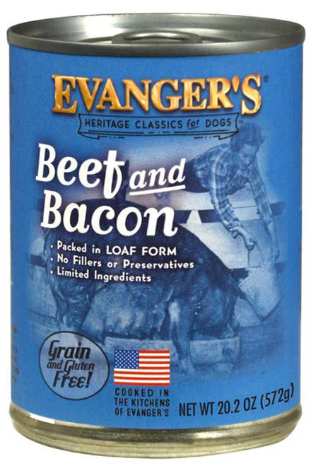 Evanger's Heritage Classic Wet Dog Food Beef & Bacon 20.2oz 12pk - Image 2