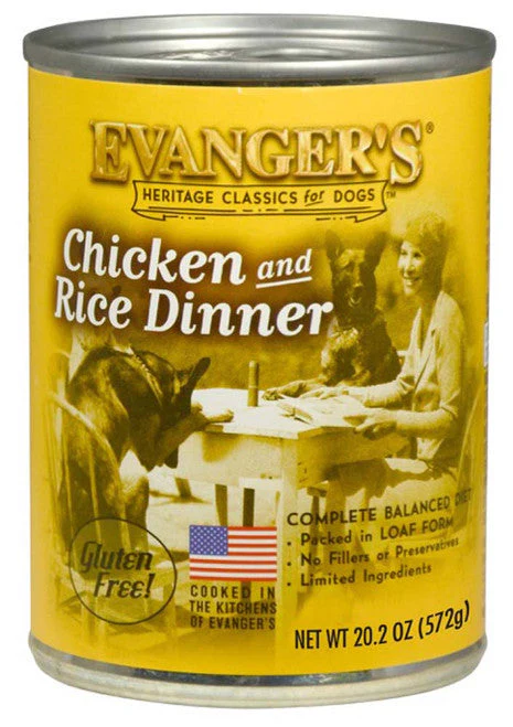 Evanger's Heritage Classic Wet Dog Food Chicken & Rice 20.2oz 12pk - Image 2