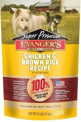 Evangers Super Premium Chicken With Brown Rice Dry Dog Food-33-lb-{L-1}