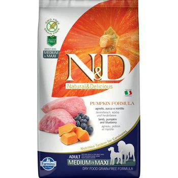 Farmina N&d Grain-free Pumpkin Lamb & Blueberry Adult Dog Medium & Max 5.5lb {L+1x }{R} - Image 2