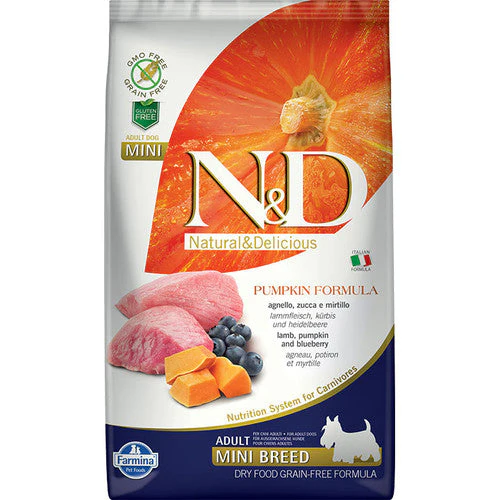 Farmina N&d Grain-free Pumpkin Lamb & Blueberry Adult Dog Mini 5.5 Lb {L+1x } - Image 2