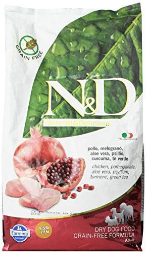 Farmina N&d Natural And Delicious Medium/maxi Adult Chicken & Pomegranate Dry Dog Food-5.5-lb-{L+x} - Image 2