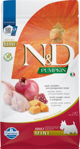 Farmina N&D Pumpkin Grain Free Dog Quail & Pomegranate Mini 4.4 lb (DD) - Image 2