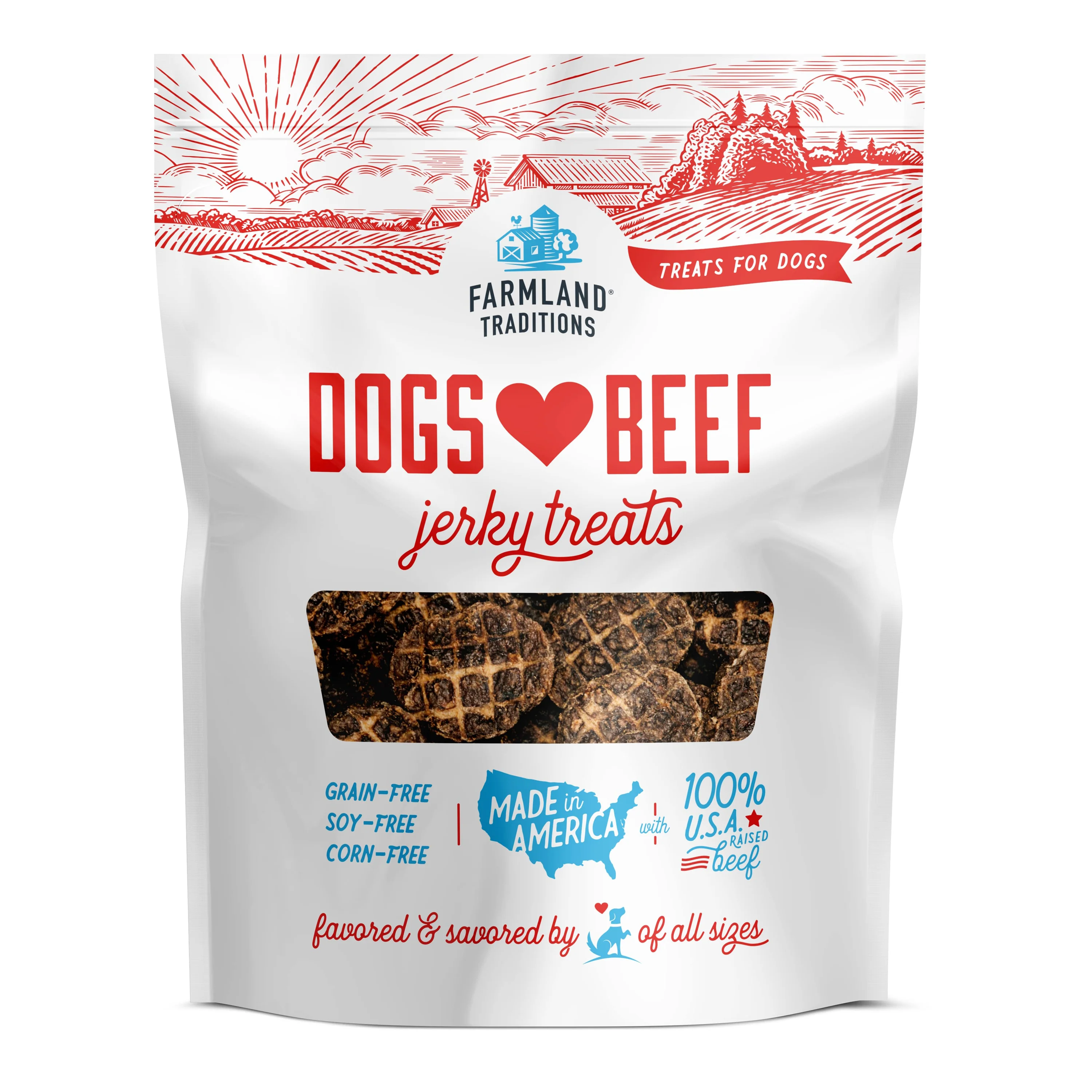 Farmland Traditions Dogs Love Beef Jerky Dog Treats 40 oz
