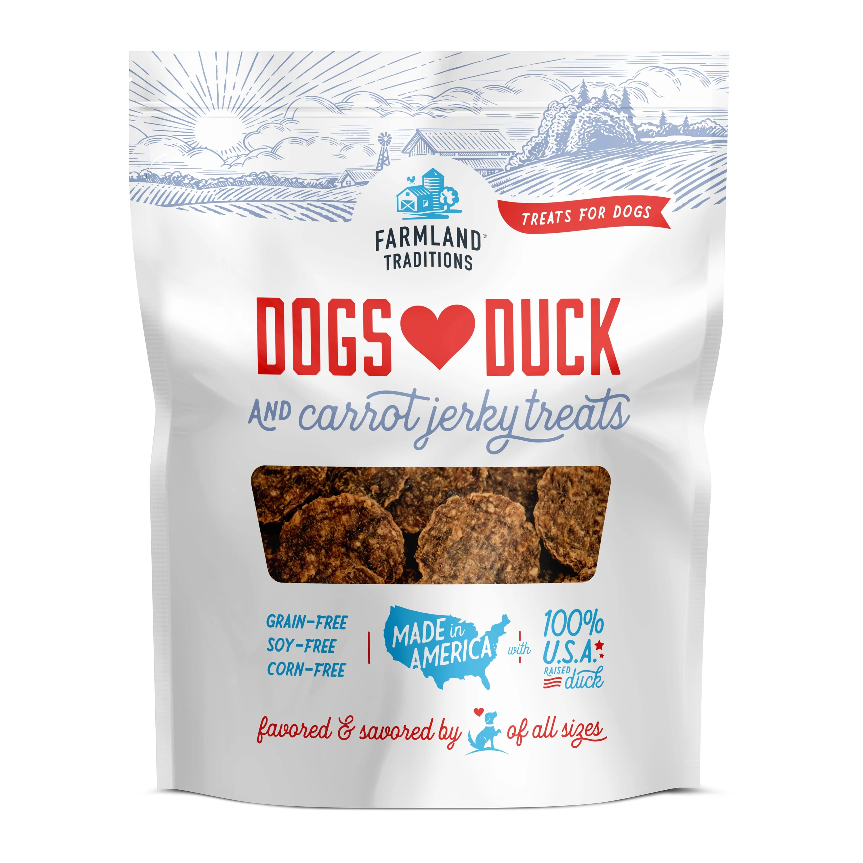 Farmland Traditions Dogs Love Duck & Carrot Dog Treats 40 oz