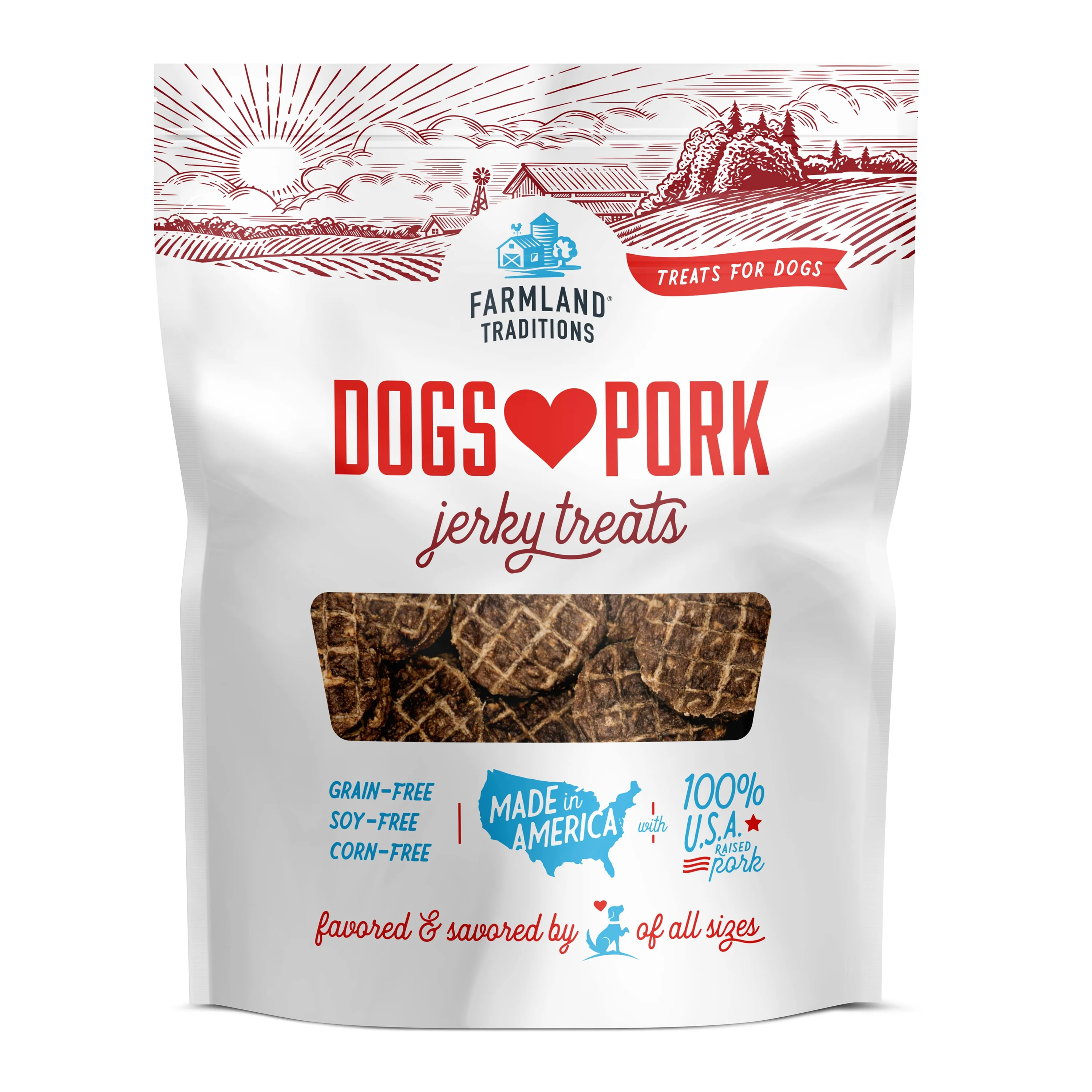 Farmland Traditions Dogs Love Pork Jerky Dog Treats 40 oz