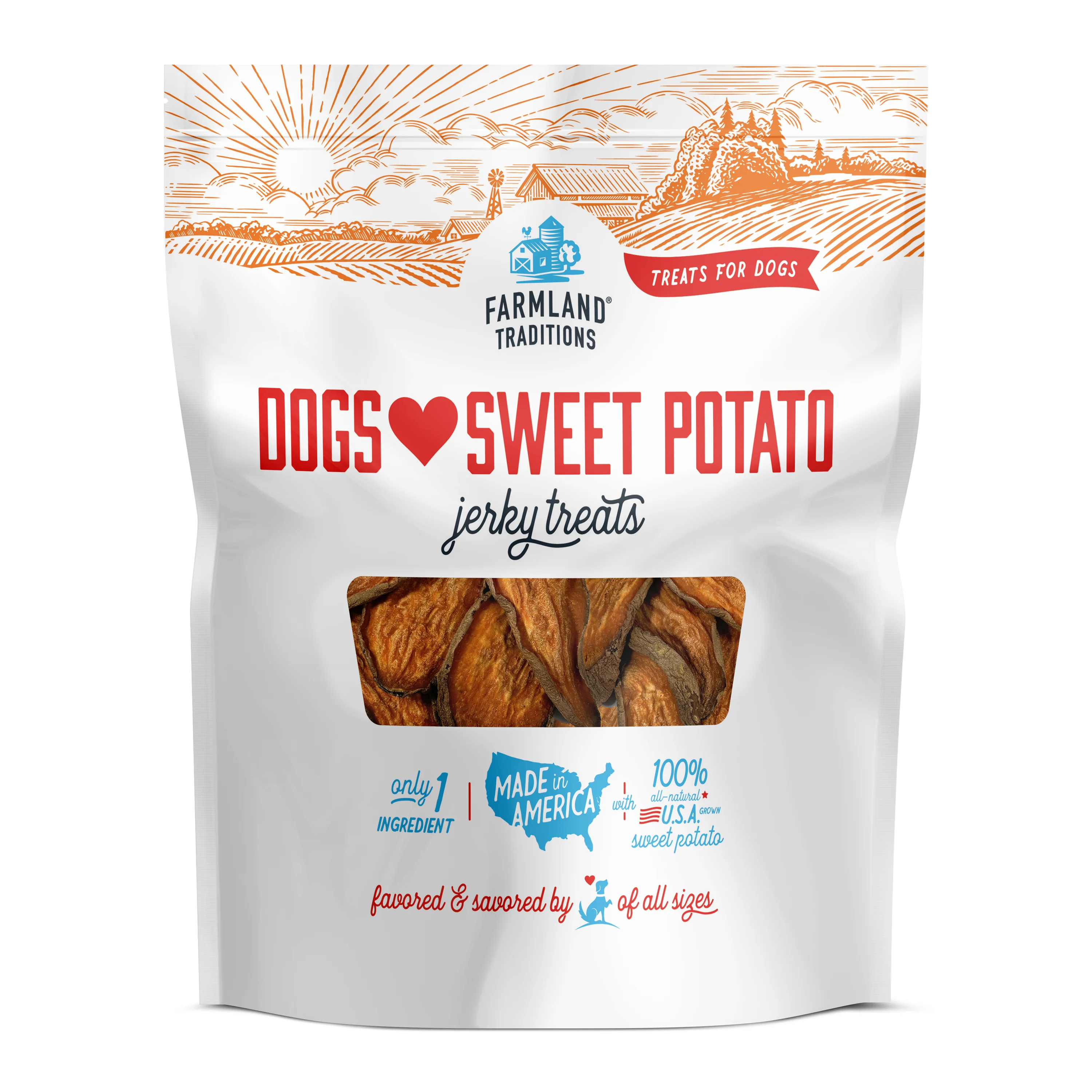 Farmland Traditions Dogs Love Sweet Potato Dog Treats 16 oz