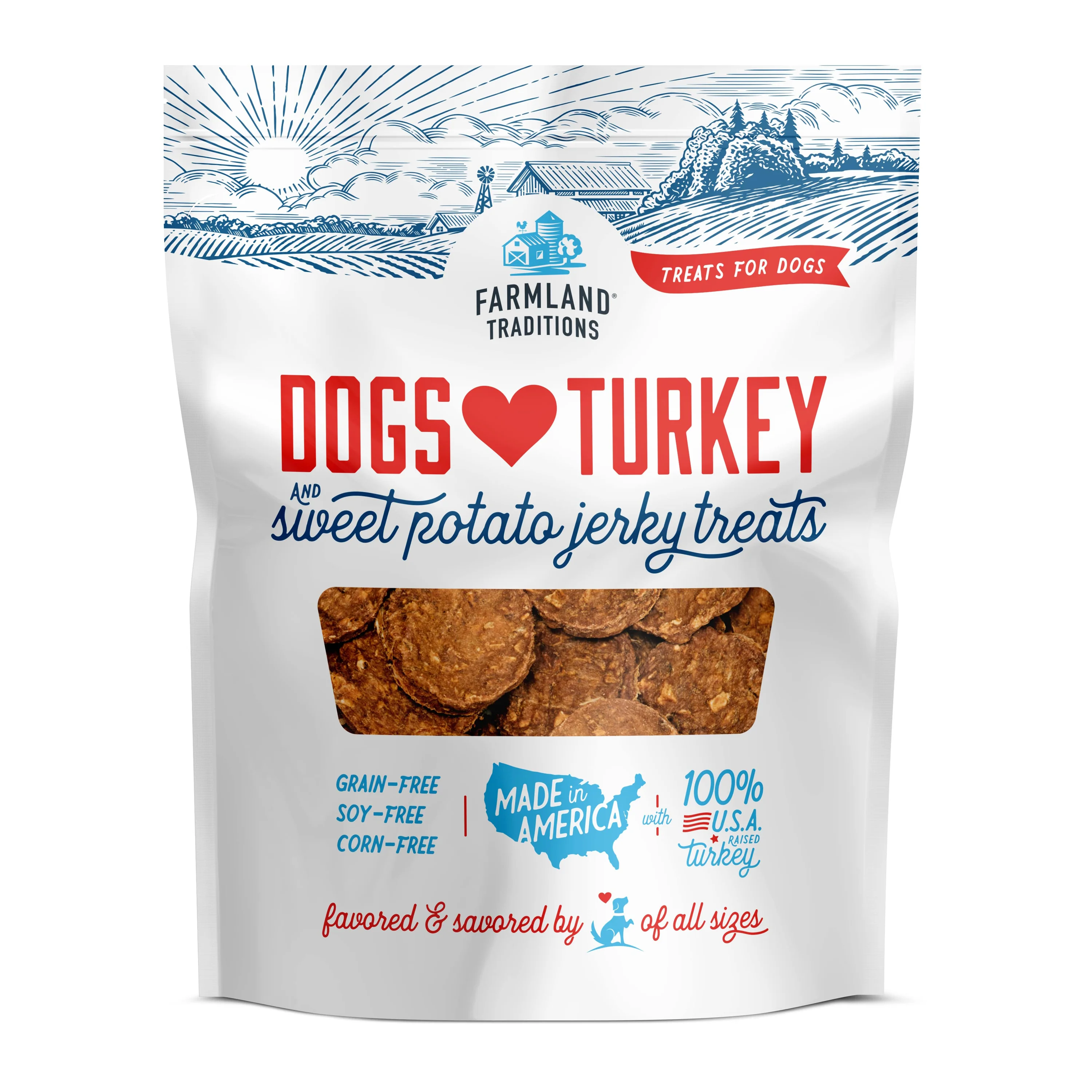 Farmland Traditions Dogs Love Turkey & Sweet Potato Dog Treats 48 oz