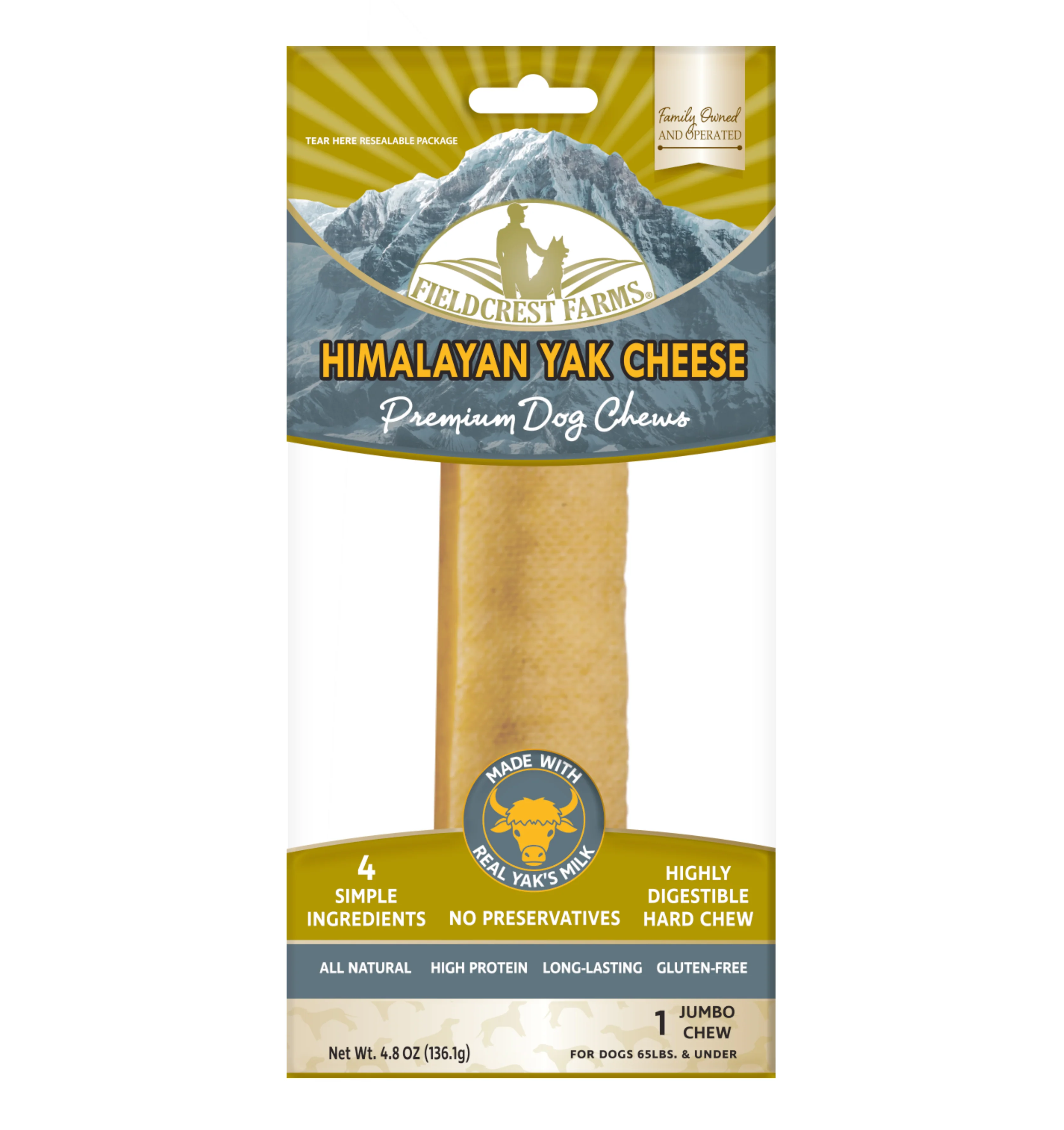 Fieldcrest Farms Himalayan Yak Cheese Dog Chew Jumbo
