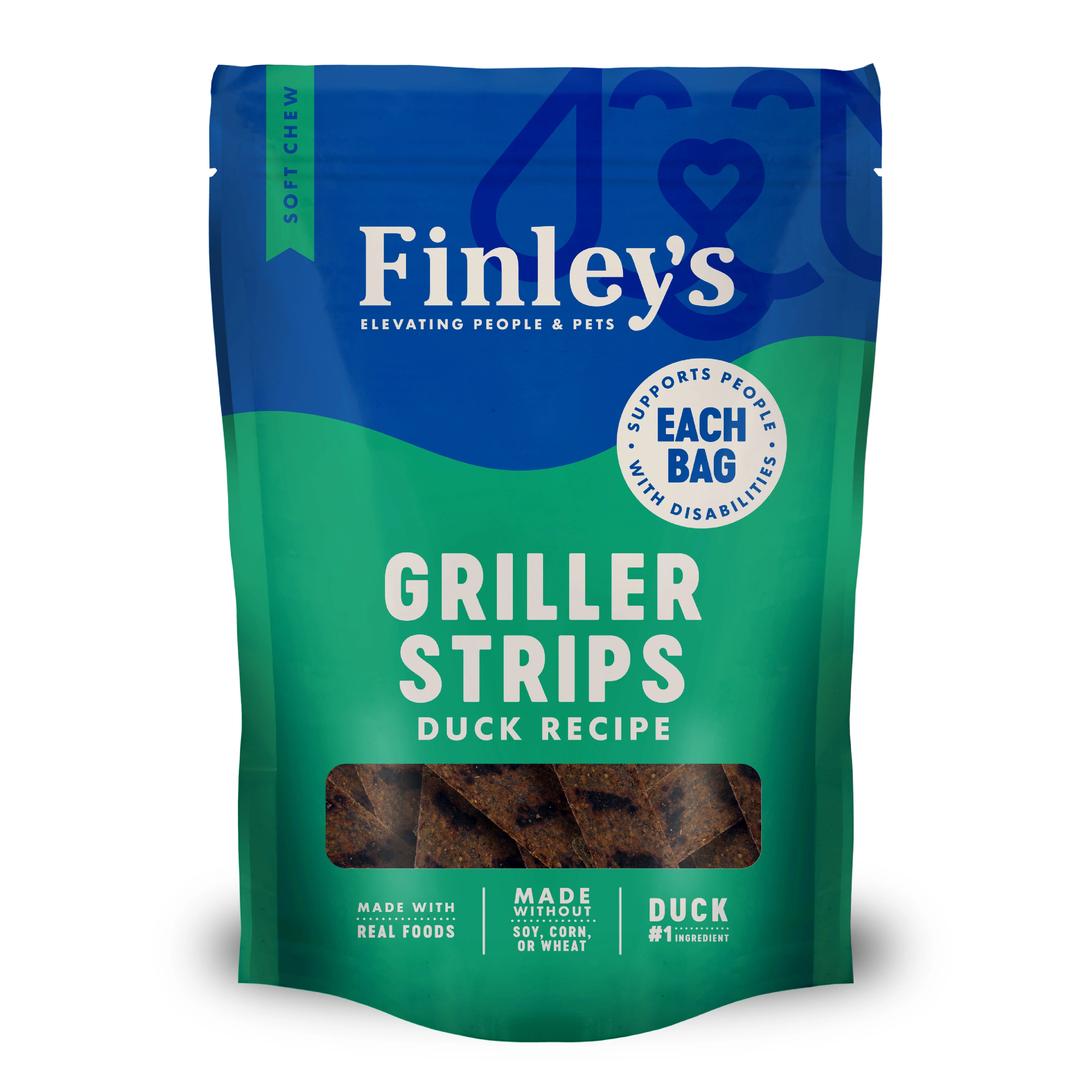 Finley's Barkery Griller Strips Dog Treats Duck 6 oz