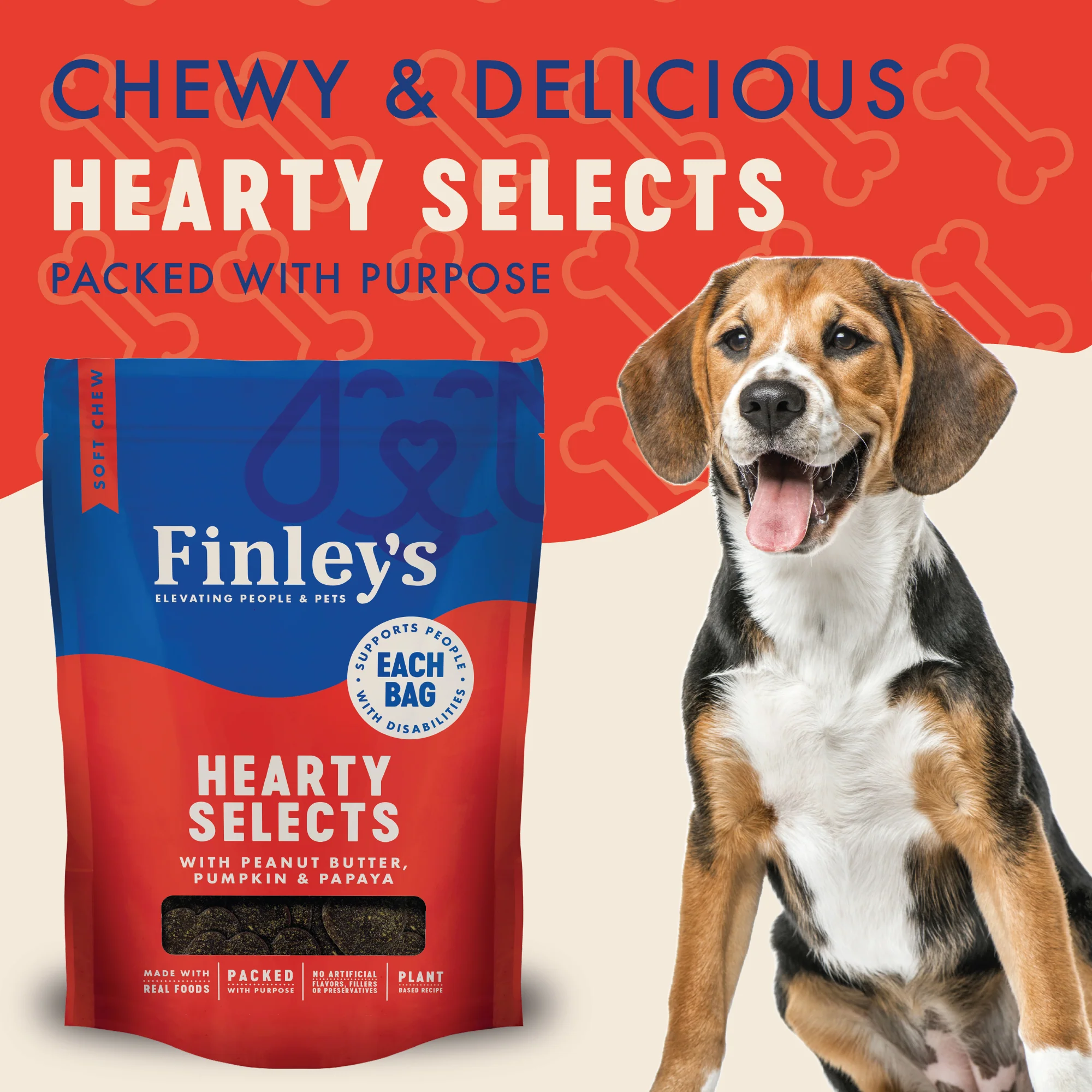 Finley's Barkery Hearty Selects Dog Treats Peanut Butter & Pumpkin 5 oz