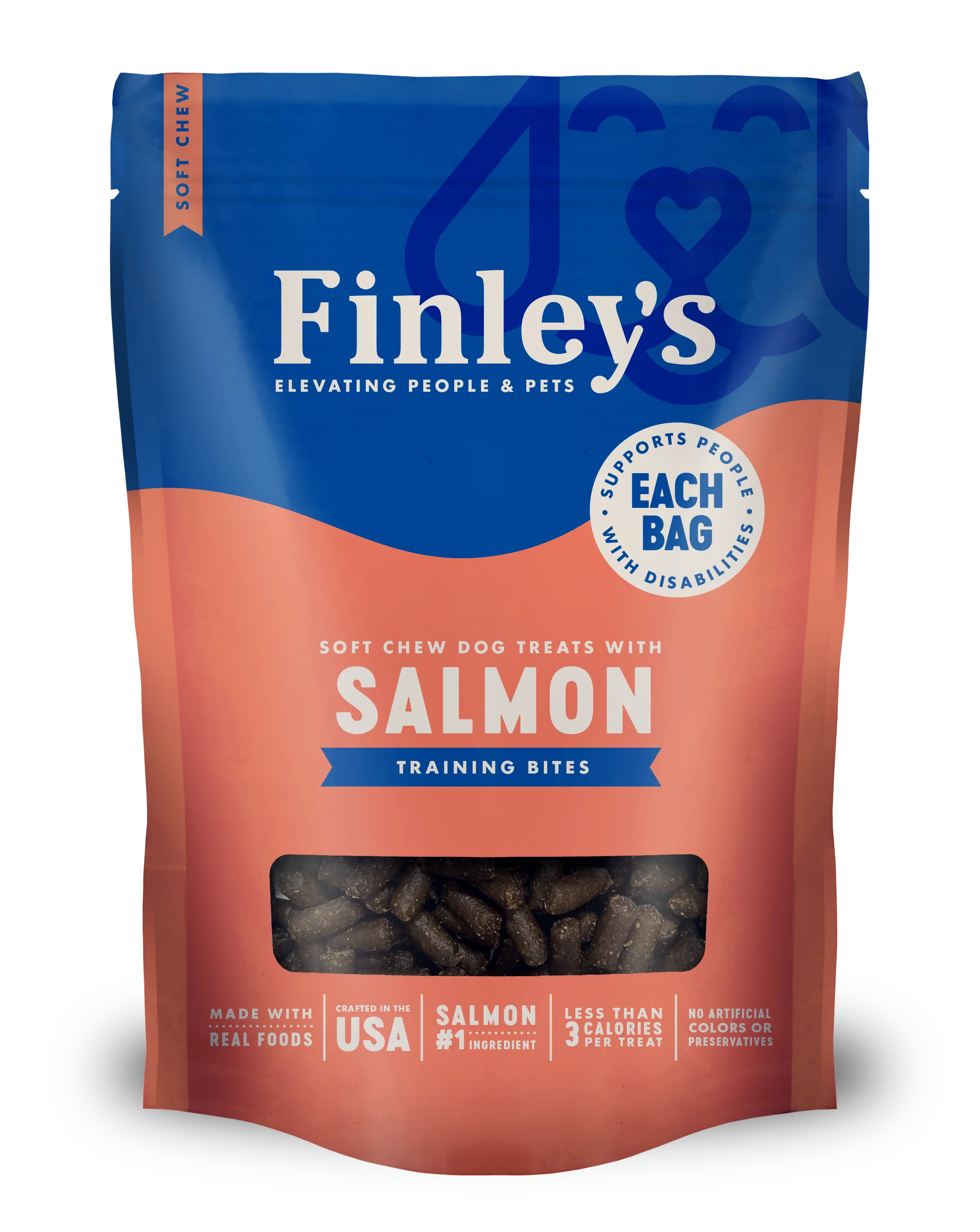 Finley's Barkery Soft Chew Trainer Bites Dog Treats Salmon 6 oz