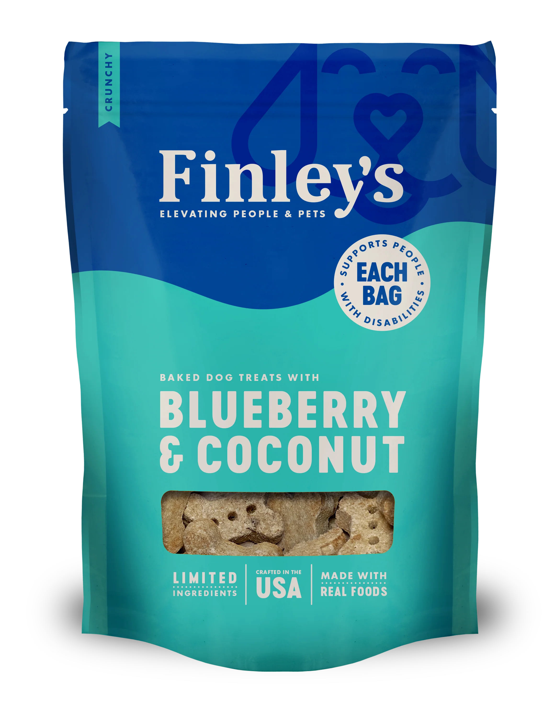 Finley's Barkery Wheat Free Dog Biscuit Blueberry Coconut 12 oz
