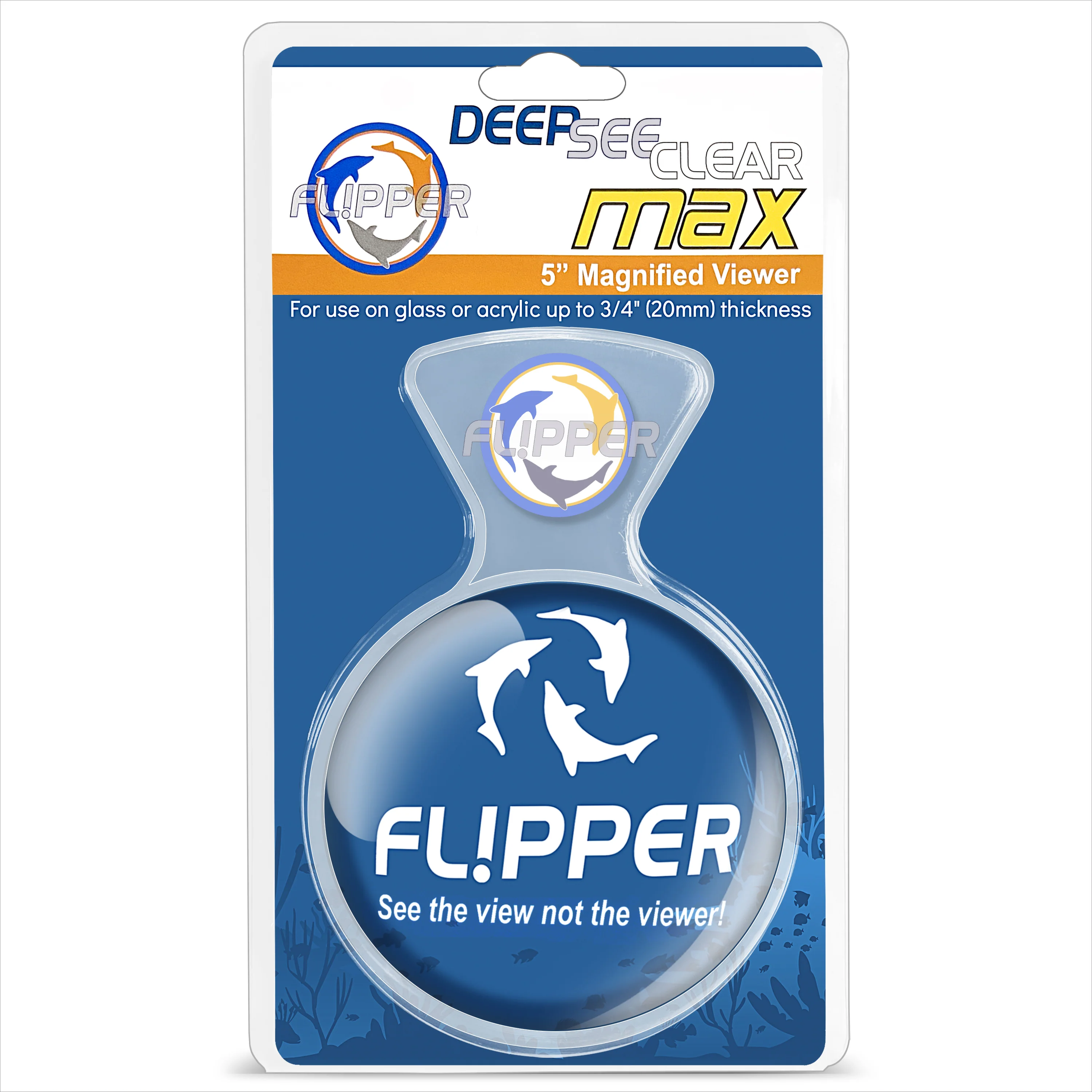 Flipper Cleaner DeepSee Clear Max Magnified Aquarium Viewer 5 in